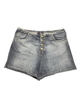 Vintage Y2K L.A. Blues Shorts Womens 16 Button Fly High Rise Mom Short Fesival